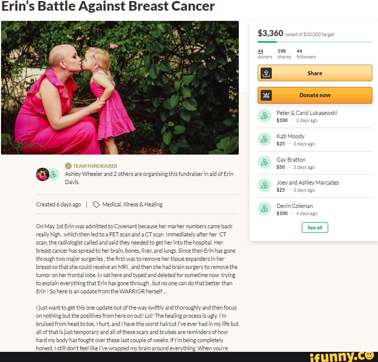 Erin�s Battle Against Breast Cancer Gay BBratton 50 Ashley Wheeler and