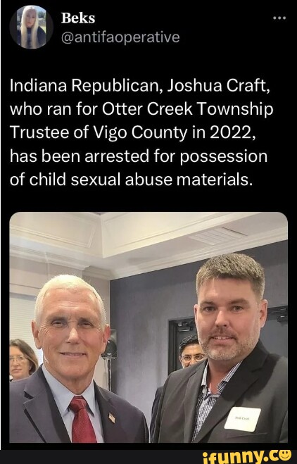 Indiana Republican, Joshua Craft, who ran for Otter Creek Township