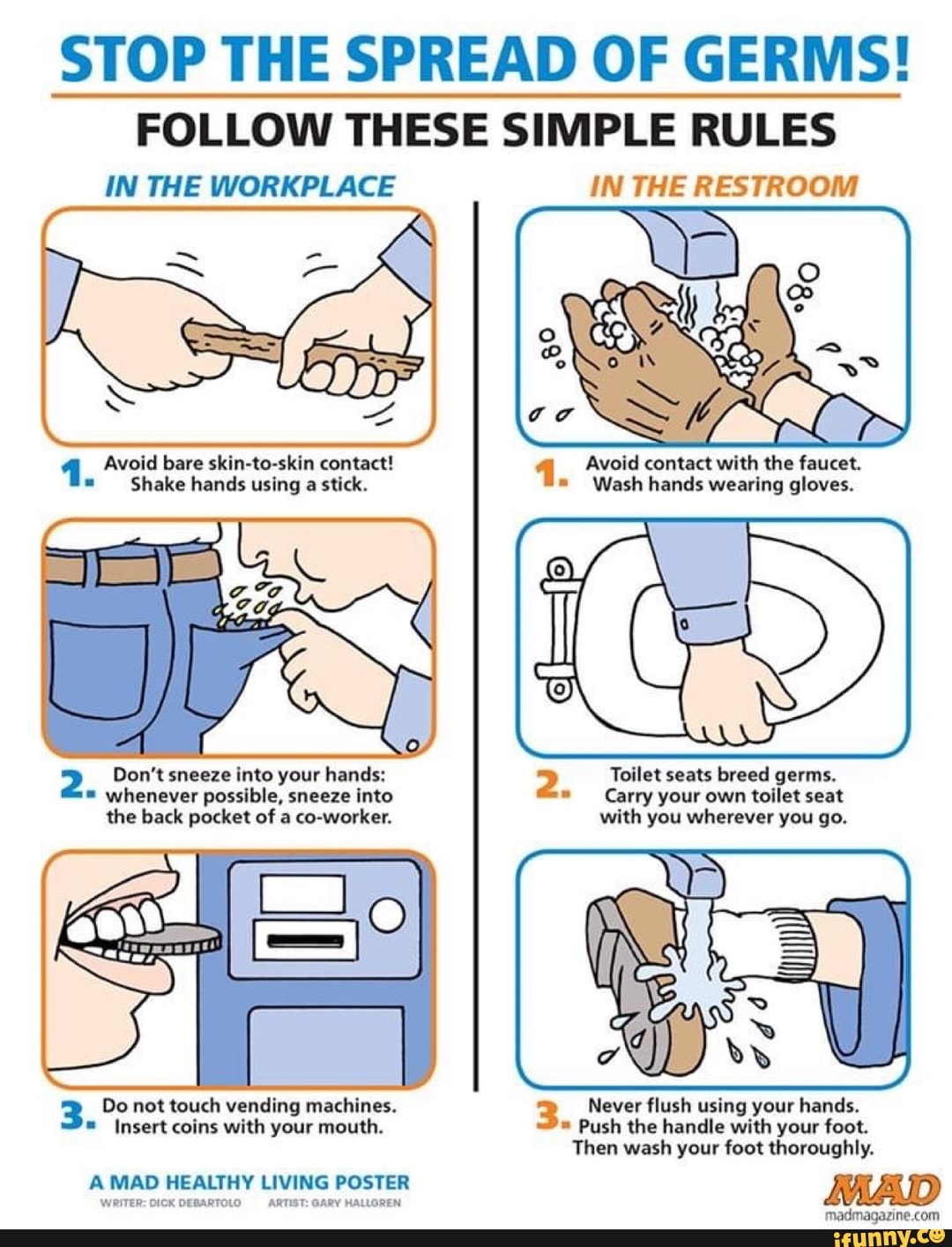 Push Out Germs STOP THE SPREAD OF GERMS! FOLLOW THESE SIMPLE RULES IN THE WORKPLACE IN ...