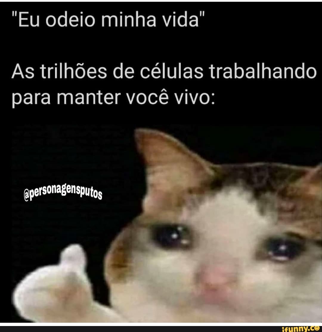 "Eu odeio minha vida"
As trilhões de células trabalhando para manter você vivo:
apersonagensputos
