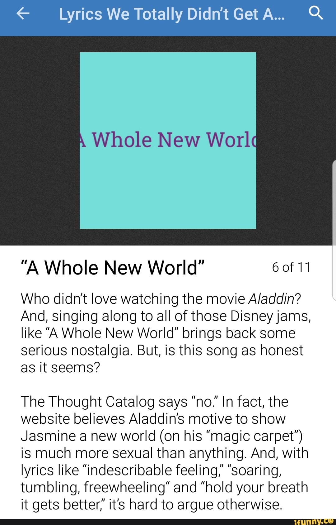 Lyrics We Totally Didn T Get A Q Whole New Worl A Whole New World 6 Of Who Didn T Love Watching The Movie Aladdin And Singing Along To All Of Those Disneyjams