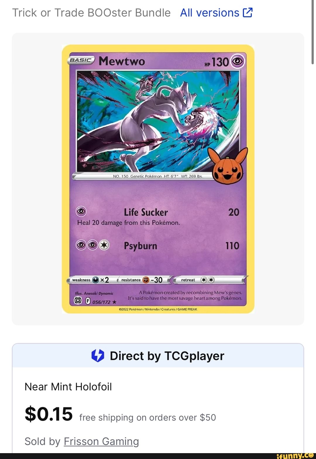 Trick or Trade BOOster Bundle All versions 1300 zasic) Mewtwo Life