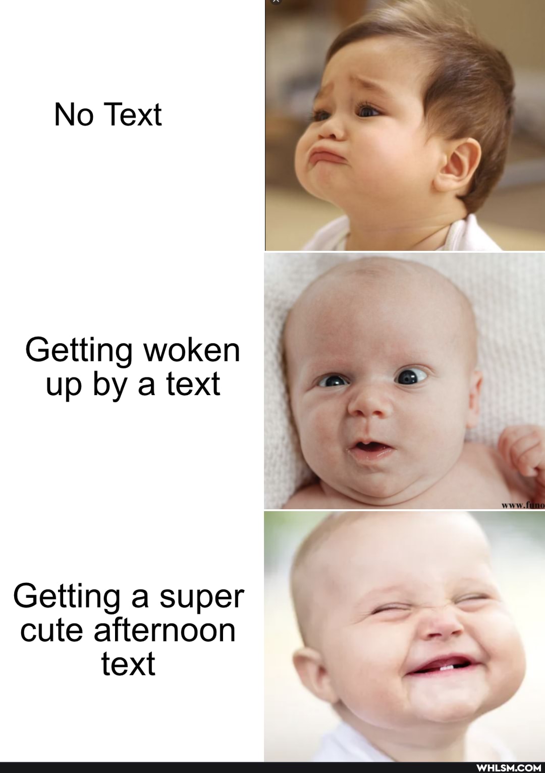 No Text
Getting woken up by al text
Getting a super cute afternoon text