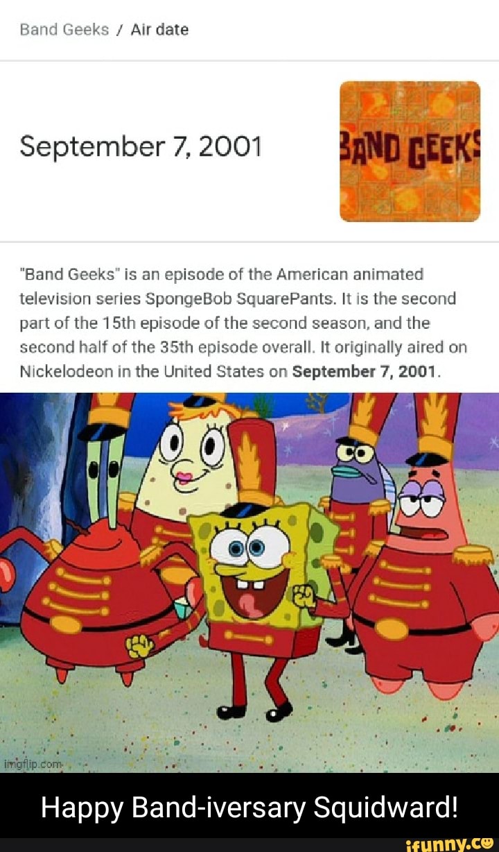 spongebob squarepants episodes band geeks