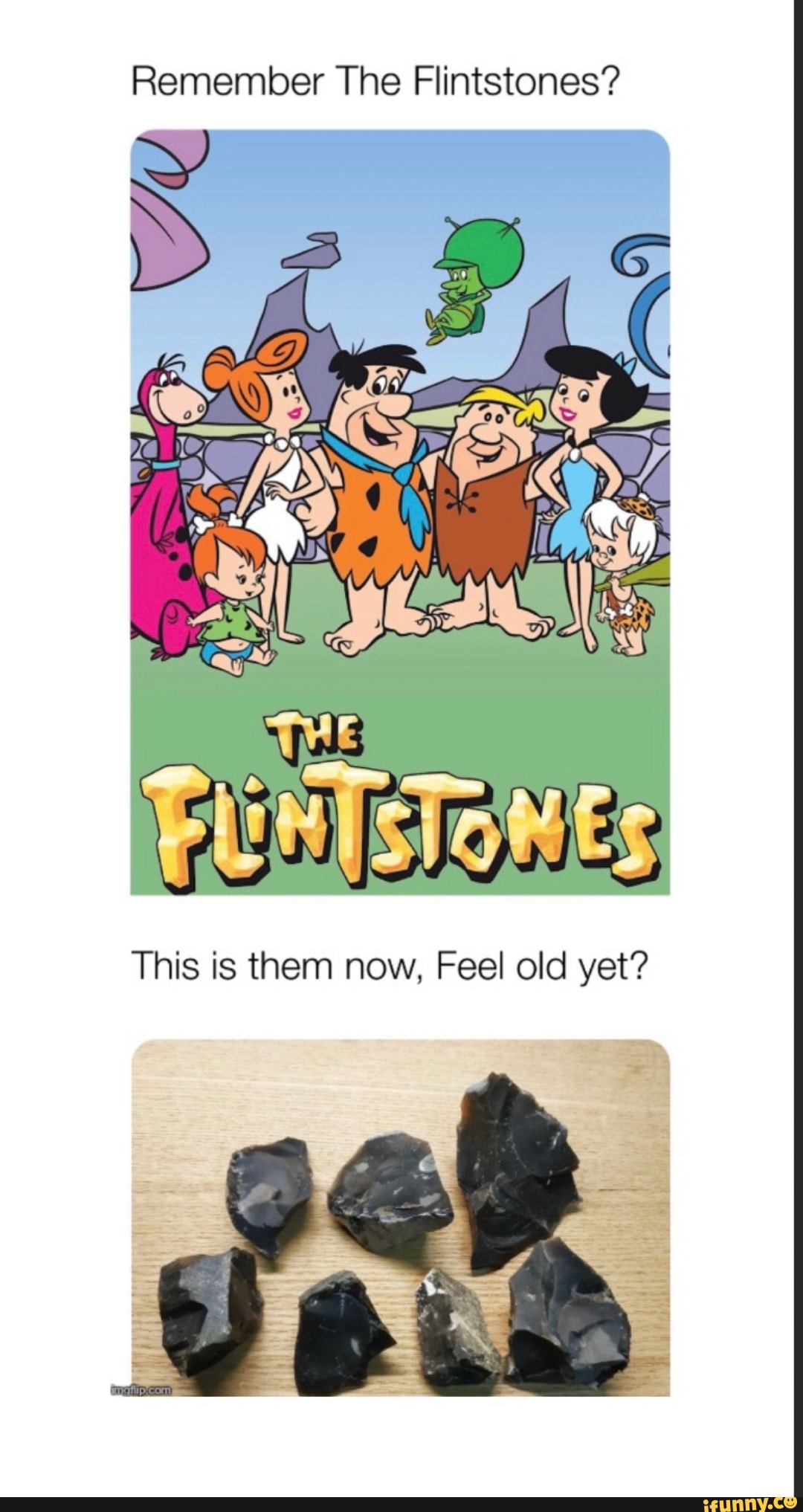 Remember The Flintstones? This is them now, Feel old yet? - iFunny