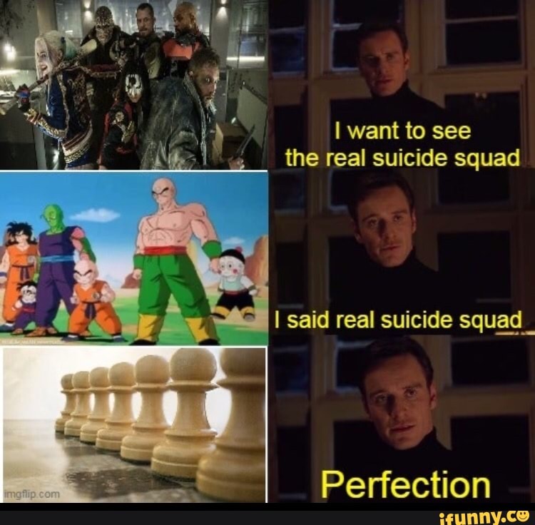 I want to see
the real suicide squad
I said real suicide squad
Perfection