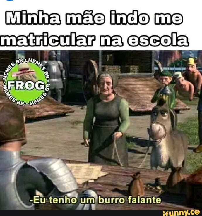 Minha mão indo me
matricular, na) escola
tenho um falante