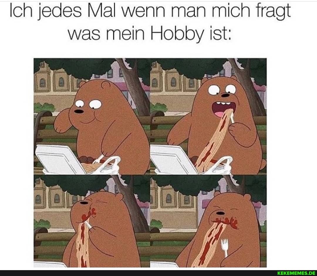 Ich jedes Mal wenn man mich fragt was mein Hobby ist: