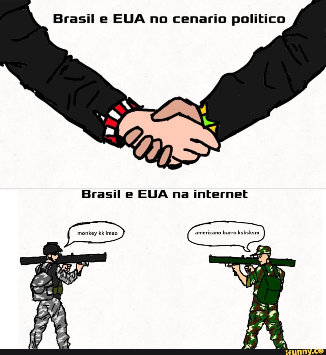 Brasil e EUA no cenario politico
Brasil e EUA na internet
americano burro ksksksm