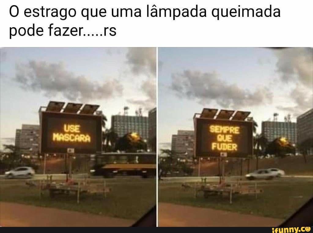 O estrago que uma lâmpada queimada pode fazer.....rs