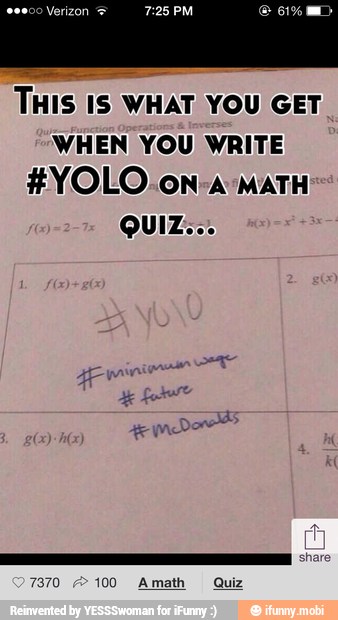 THIS IS
WHAT YOU GET
WHEN YOU WRITE
70 100 Amath Quiz