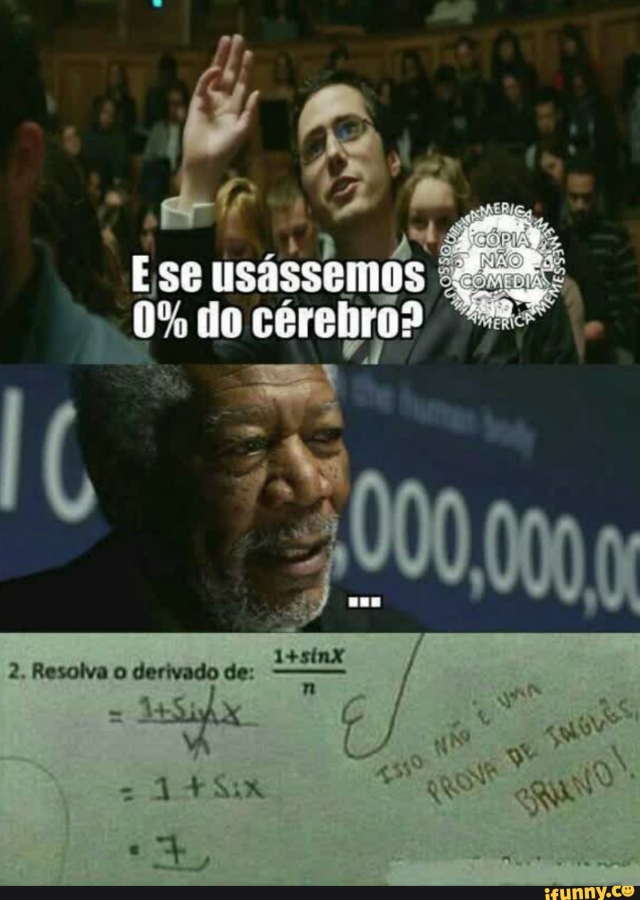 usássemos
0% do cérebros