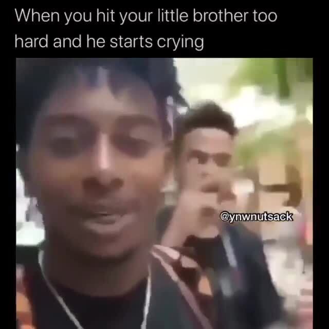 When you hit your little brother too hard and he starts crying - )