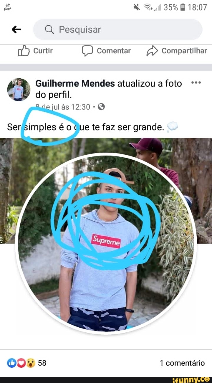Té) Curtir CO Comentar a Compartilhar
8 Guilherme Mendes atualizou a foto °**
15 do perfil.
O
Ser/simples é o
que te faz ser grande.