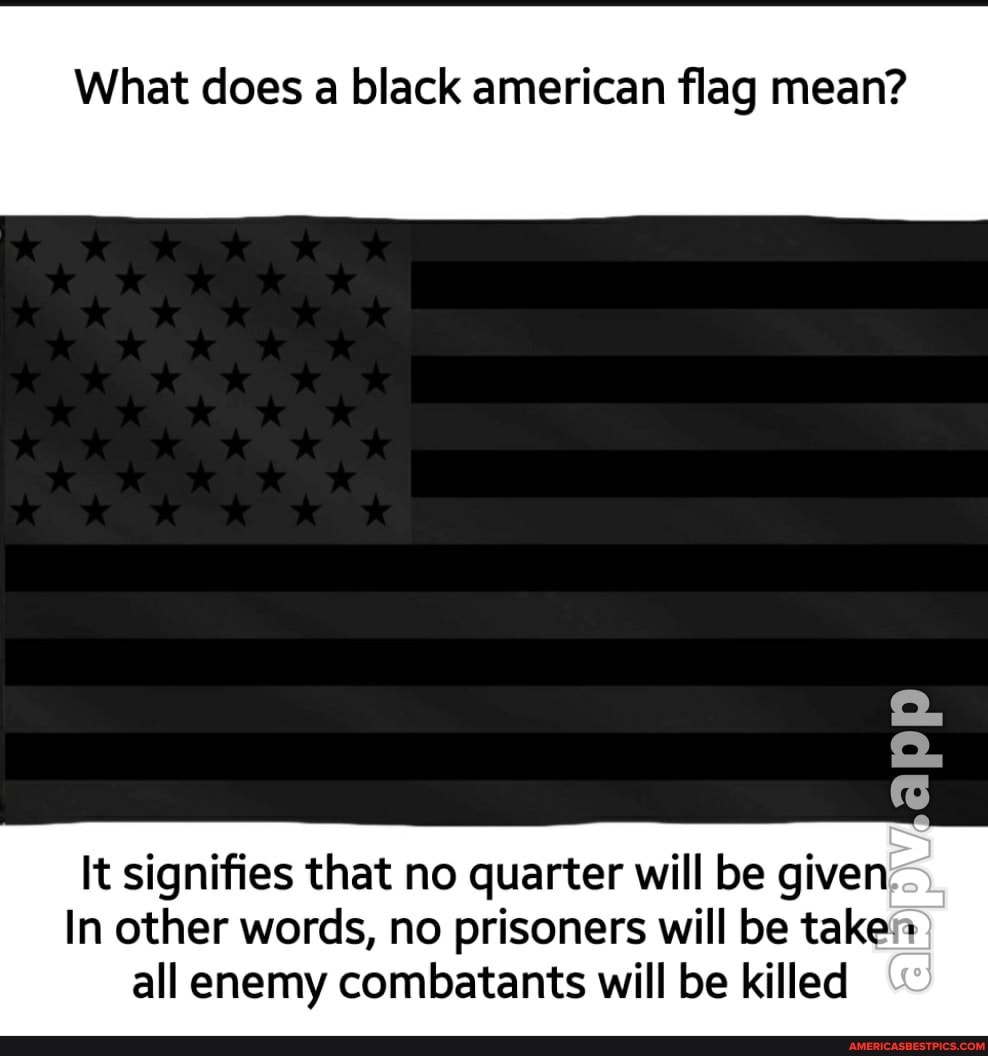 what does the black flag mean