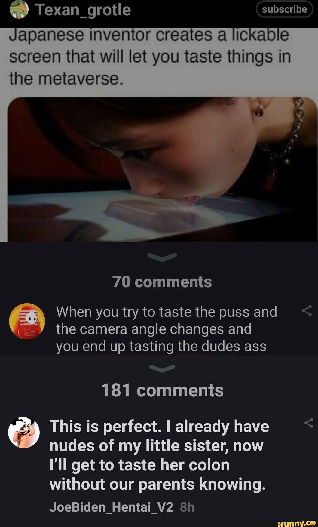  Texan_grotle Japanese inventor creates a lickable screen that will let you taste things in the