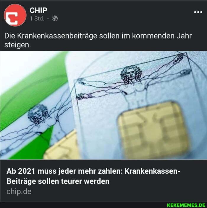CHIP
Die Krankenkassenbeiträge sollen im kommenden Jahr
steigen
Ab 2021 muss jeder mehr zahlen: Krankenkassen-
Beiträge sollen teurer werden
chip de