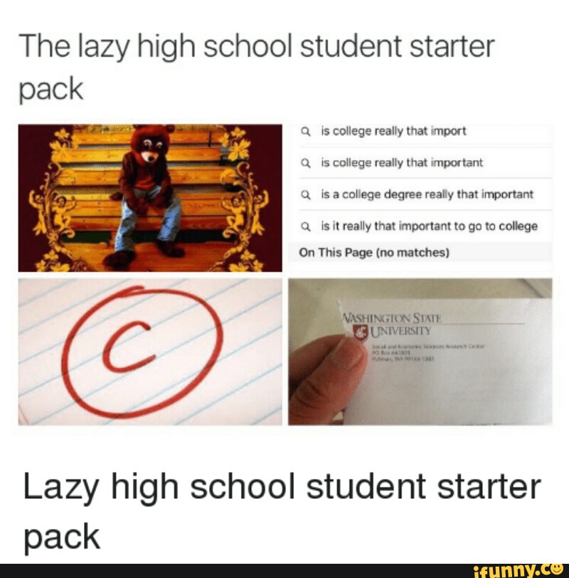 The I M In College Starter Kit Starter Packs Meme Starter