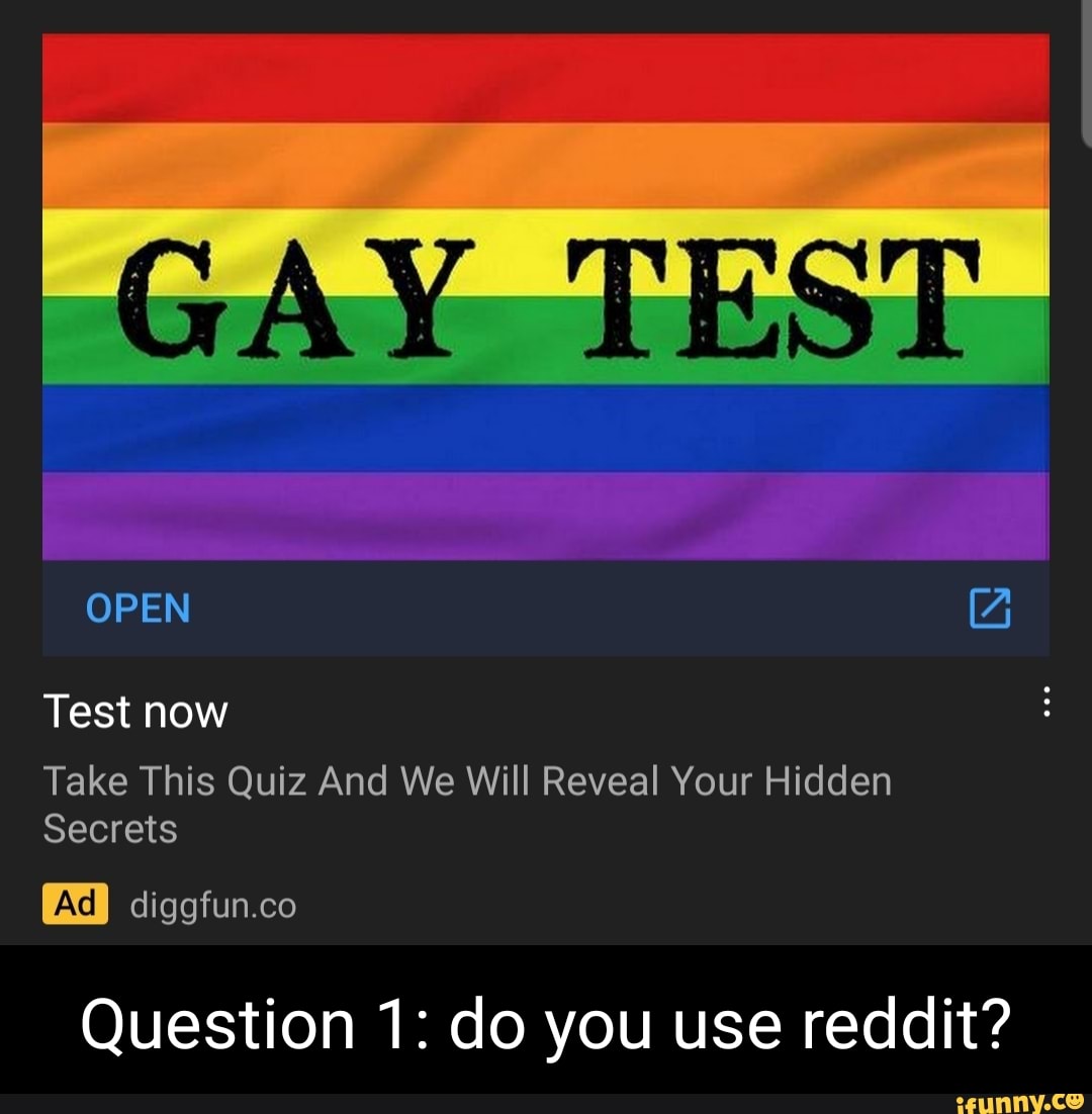 Gay test reddit