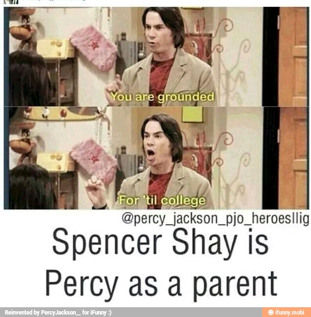 'rere Ge OTN
pjo
I
heroesilig
Spencer Shay is
Percy as a parent