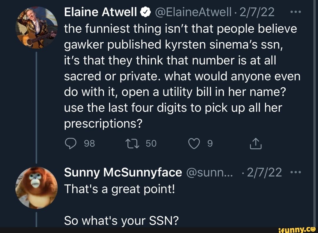 Fer ww Elaine Atwell ElaineAtwell the funniest thing isn't that