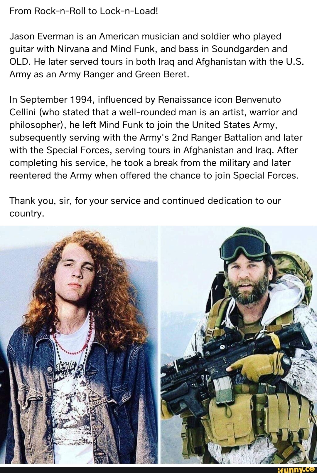 From Rock-n-Roll to Lock-n-Load! Jason Everman is an American musician ...