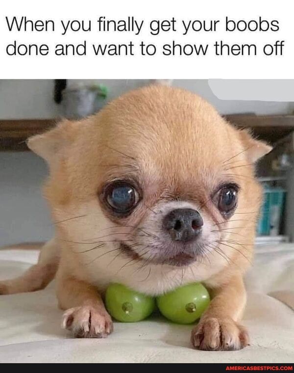 When you finally get your boobs done and want to show them off