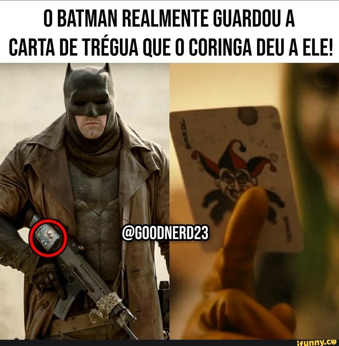 O BATMAN REALMENTE GUARDOU CARTA DE TRÉGUA QUE O CORINGA DEU A ELE!
3)