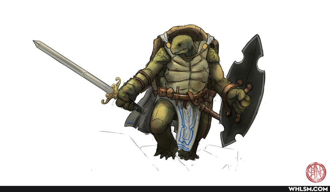 art, drawings, dnd, tortoise