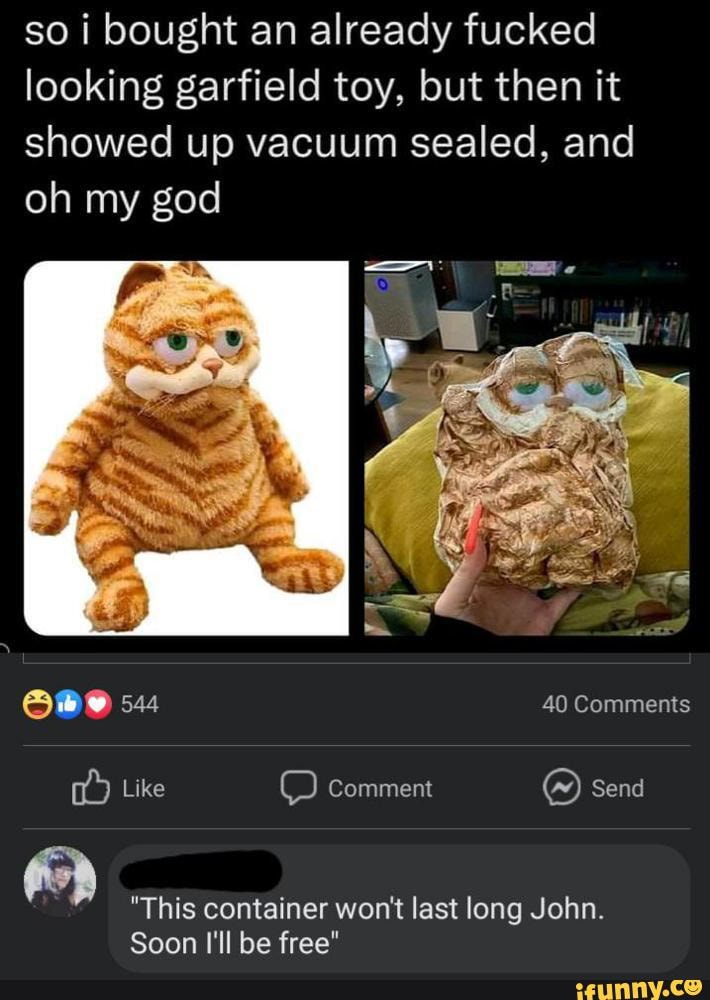 Cursed_garfield so i bought an already fucked looking garfield toy, but then it showed up