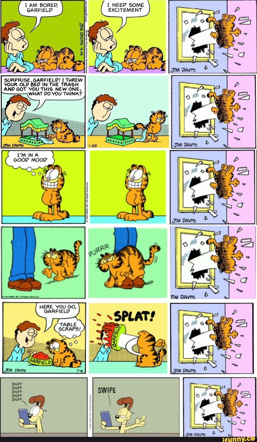 Old strips from @yeetgarf that I had saved - LAM BORED, GARFIELD ...