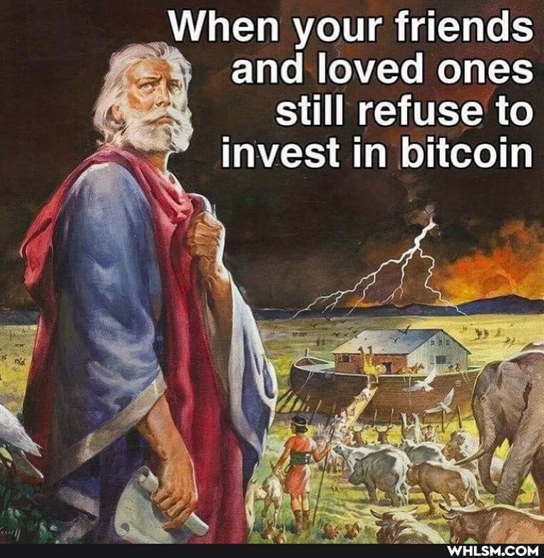 When your friends and loved ones
still refuse to invest in bitcoin