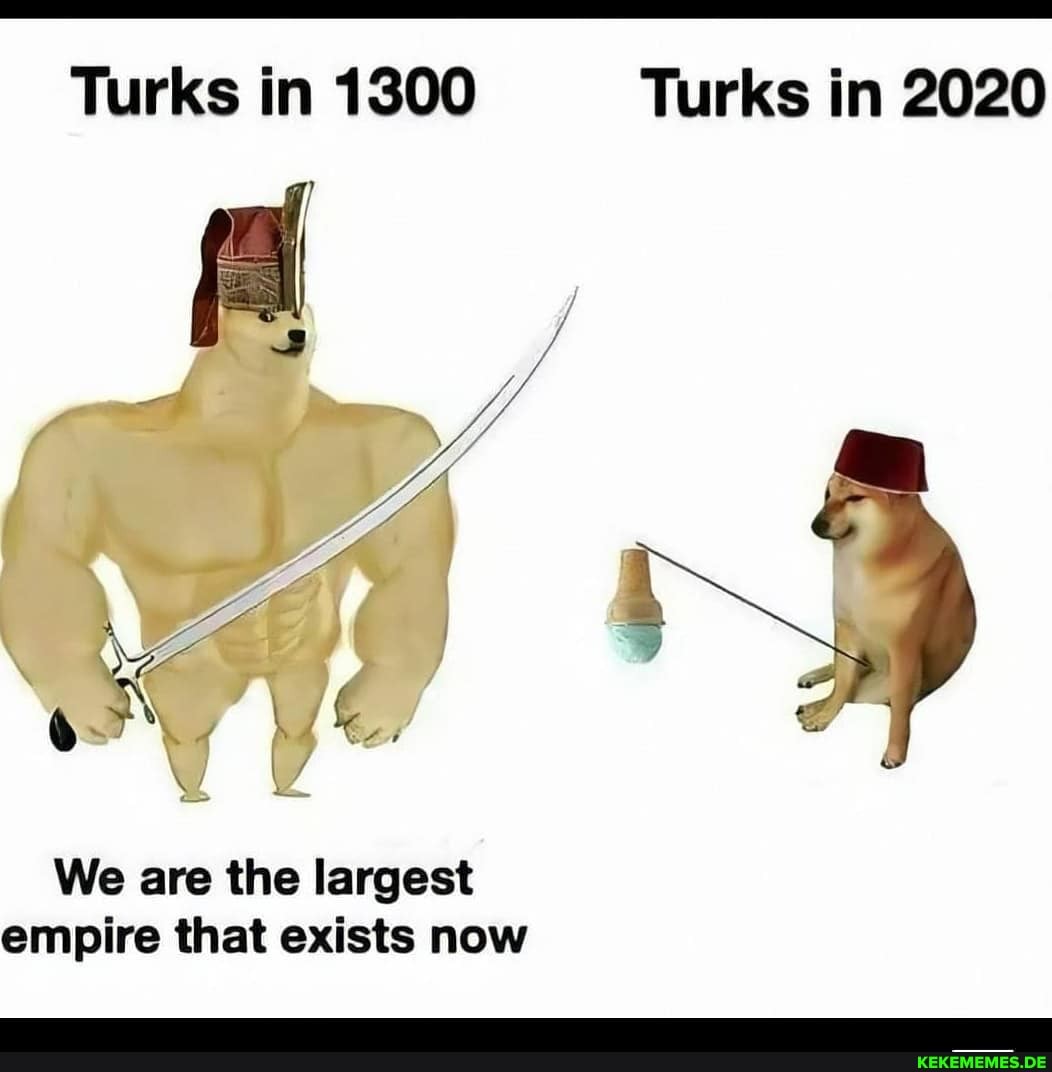 Turks in 1300 Turks in 2020
We are the largest empire that exists now