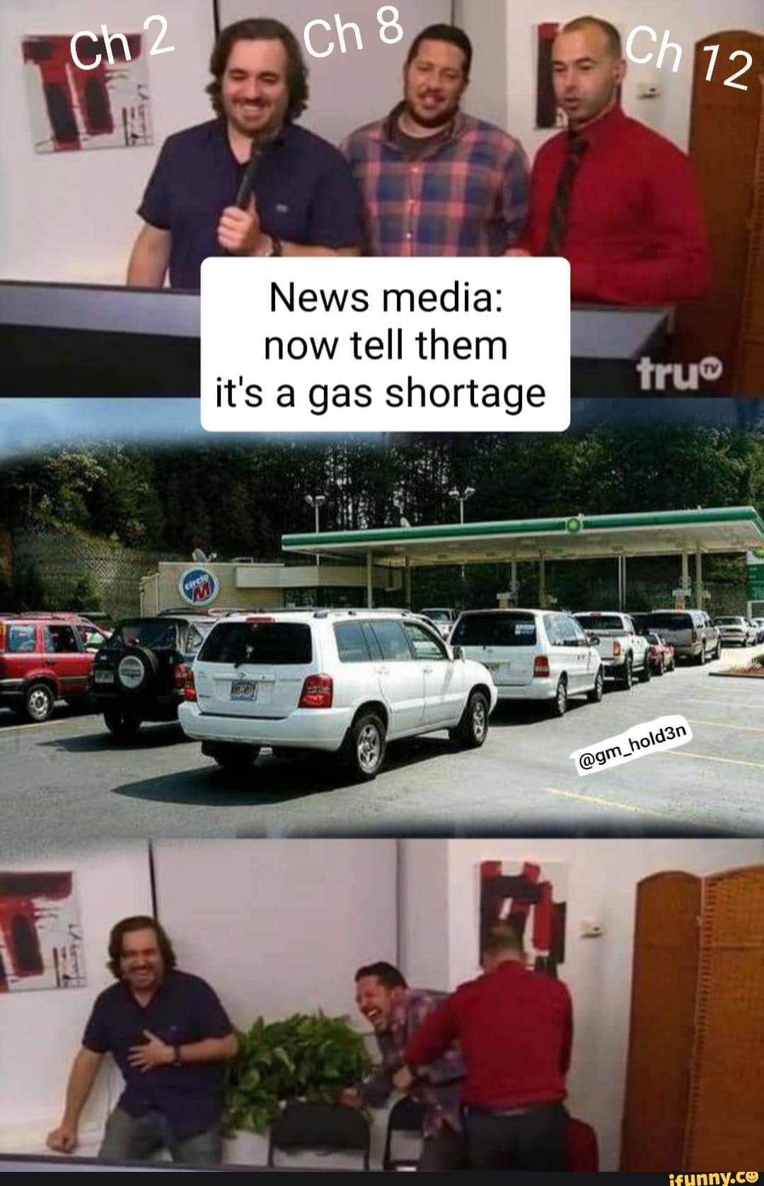 ch Ch
News media: now tell them it's a gas shortage I