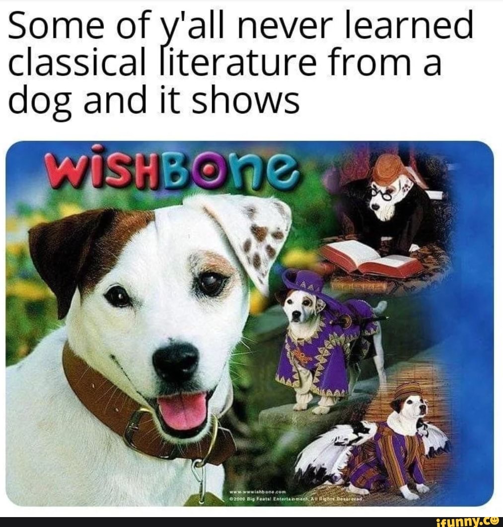 Some of y'all never learned classical literature from a dog and it shows