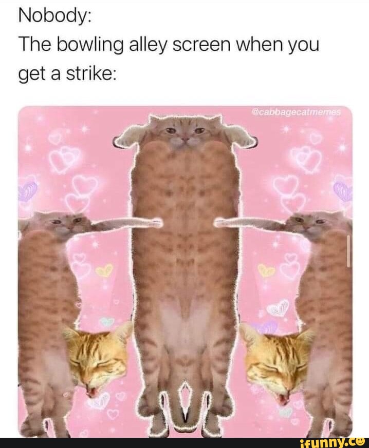 Nobody The bowling alley screen when you get a strike iFunny