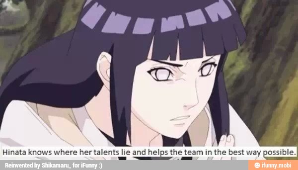 Hinata knows where her talents lie and helps the team in the best way