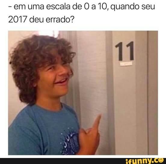 em uma escala de O a 10, quando seu
2017 deu errado?