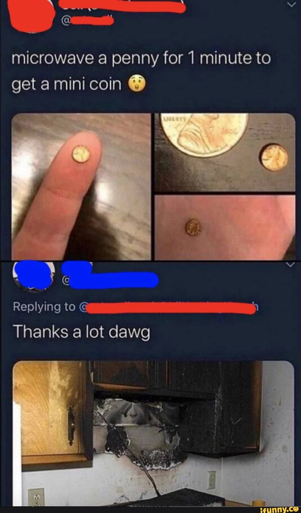 Microwave a penny for minute to get mini coin Replying to Thanks lot