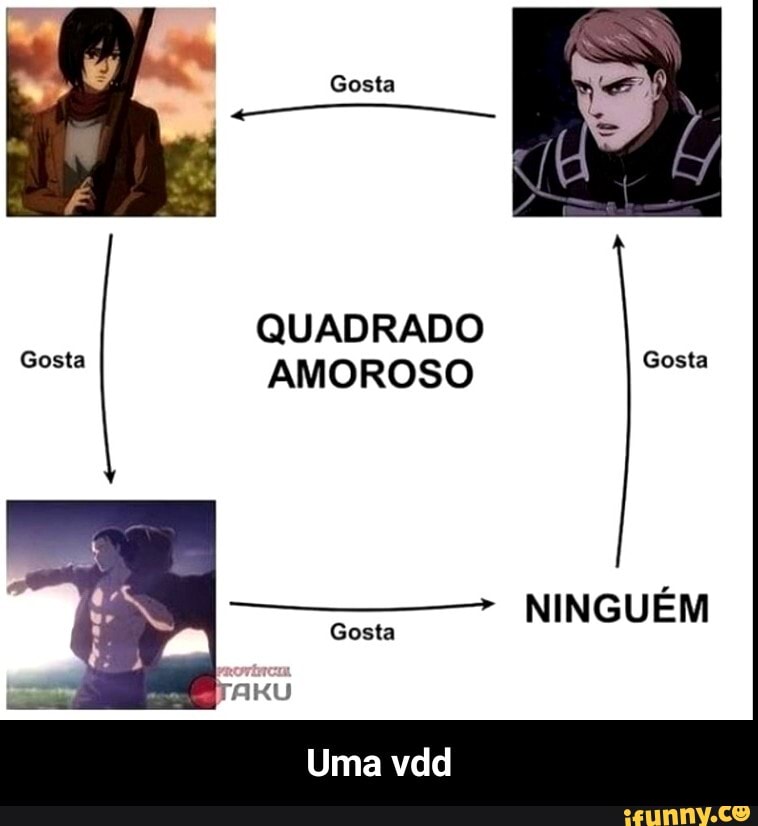 Gosta
QUADRADO Gosta AMO ROSO Gosta
NINGUÉM
Gosta
Uma - Uma vdd
