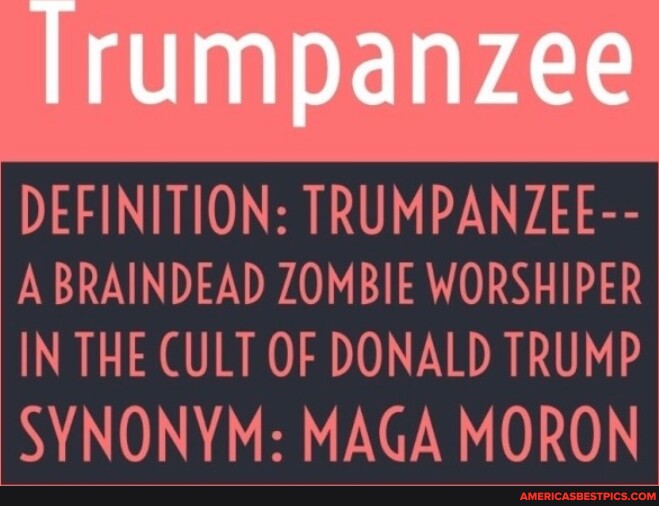 Lrumpanzee DEFINITION TRUMPANZEE A BRAINDEAD ZOMBIE WORSHIPER IN THE