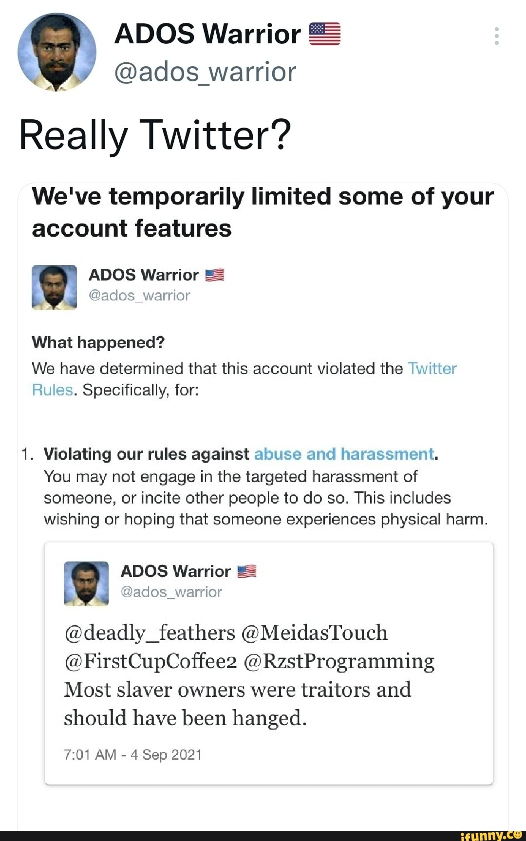 Ados Warrior Ados Warrior Really Twitter We Ve Temporarily Limited Some Of Your Account Features Ados Warrior