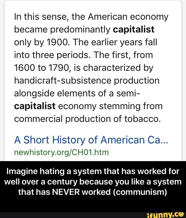 In This Sense, The American Economy Became Predominantly Capitalist ...