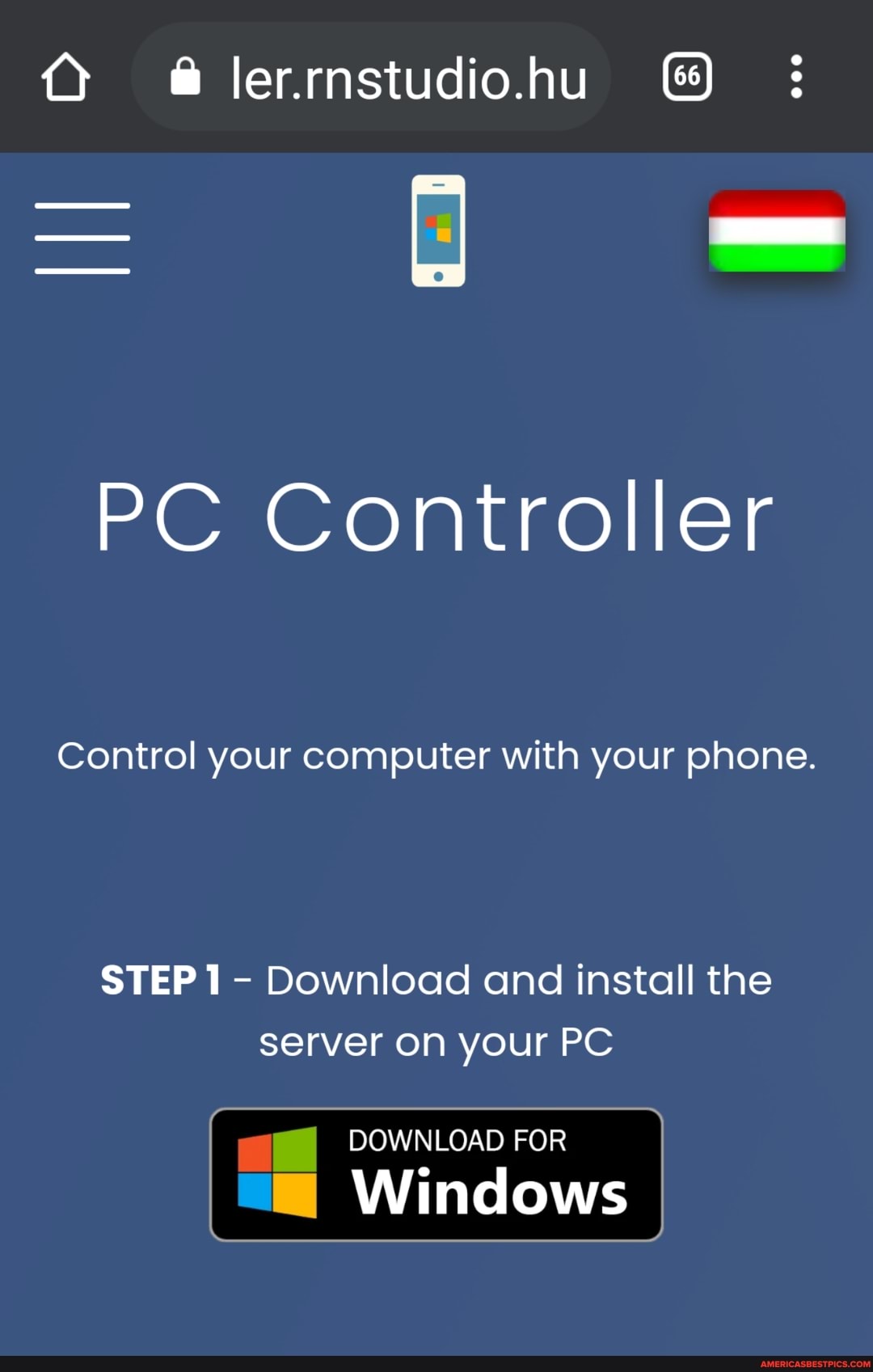 ler.rnstudio.hu
PC Controller
Control your computer with your phone.
STEP - Download and install the server on your PC
DOWNLOAD FOR Windows