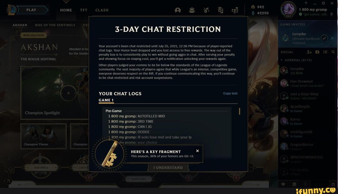 Chat restriction