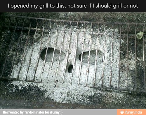 l opened my grill to this, not sure if I should grill or not