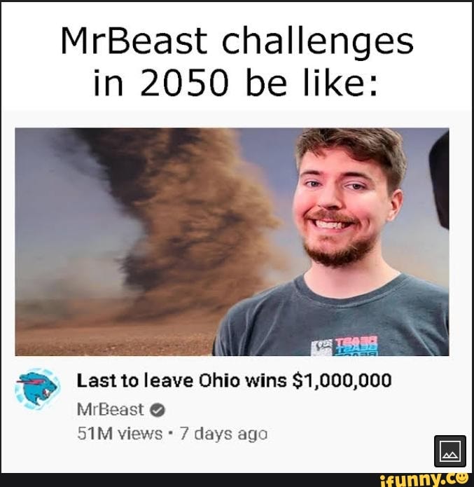 MrBeast Challenges In 2050 Be Like Last To Leave Ohio Wins 1 000 000 