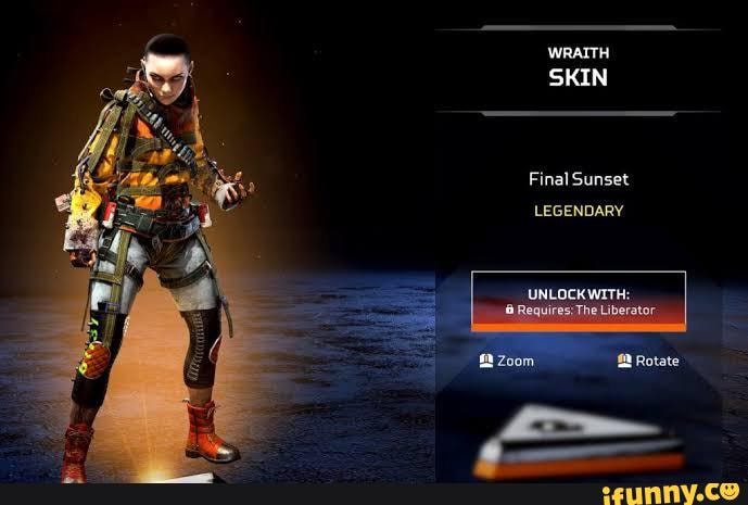Wraith Skin Final Sunset Legendary