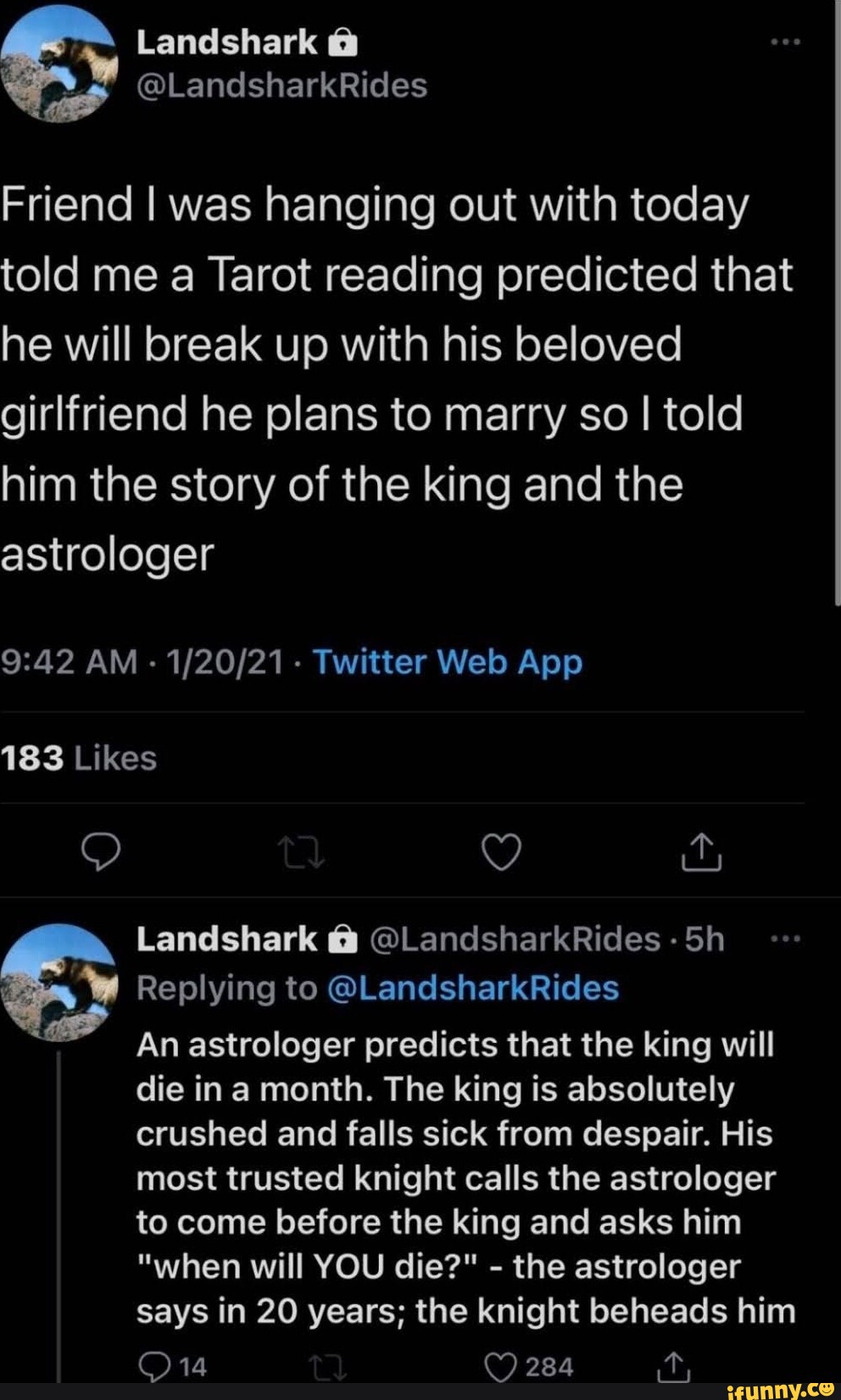 Landshark LandsharkRides Friend I was hanging out with today told me a