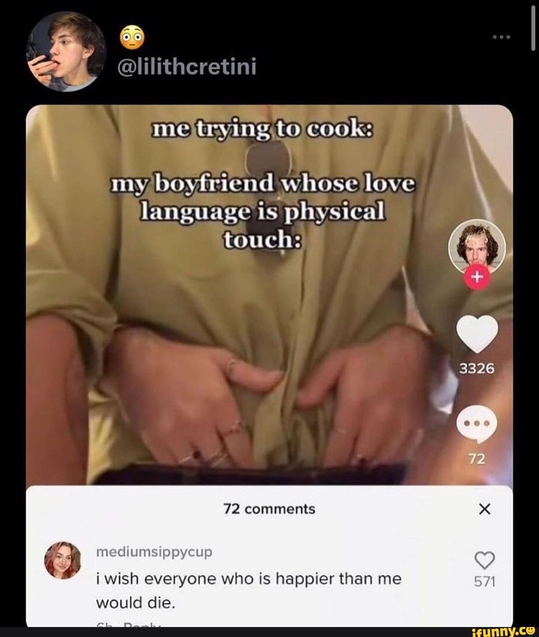 My boyfriend touches me